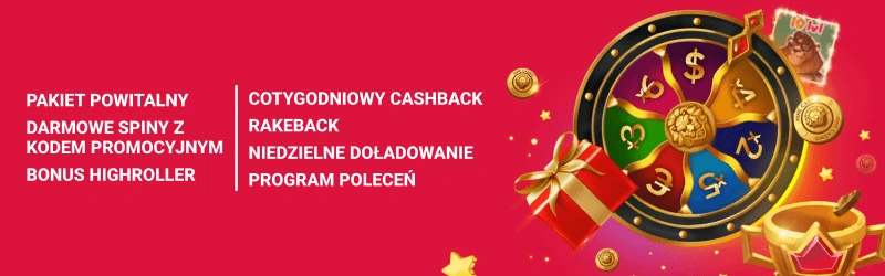 Pakiet powitalny darmowe spiny z kodem promocyjnym