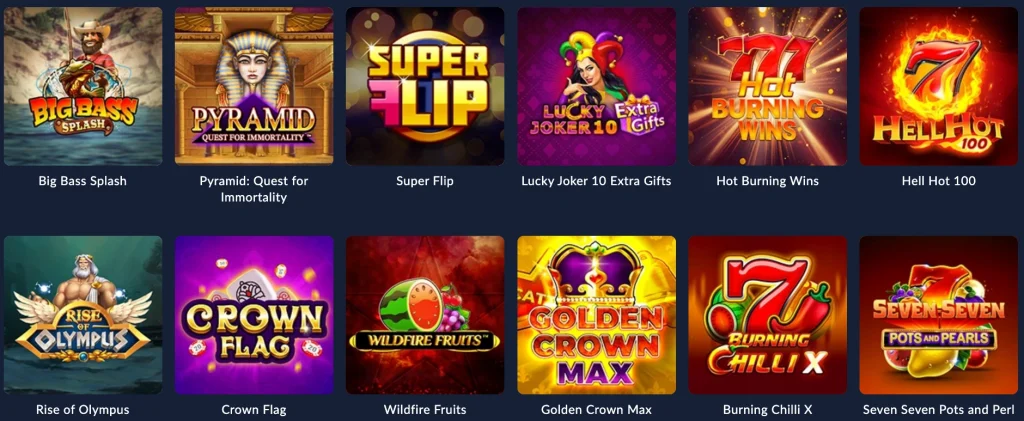 Big Bass Splash Pyramid Super Flip Lucky Joker 10 777 hot Burning Wins